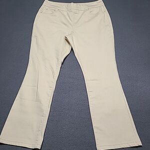 Blair Womens Jeggings 18 Elastic Waist Pullon Slim Beige Light Jeans